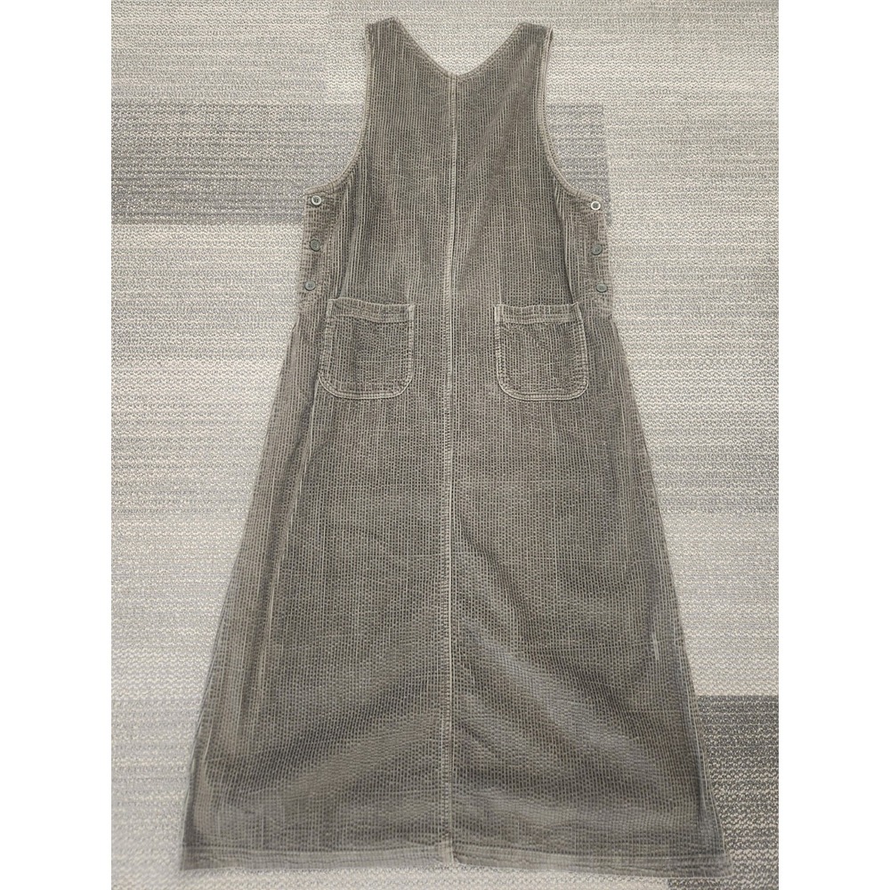Real Comfort Vintage Corduroy Green Sleeveless Jumper‎ Maxi Dress Size Medium